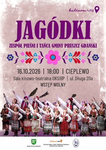 Koncert Jag&oacute;dek 16.10.2026 18:00 CIEPLEWO, wstęp wolny