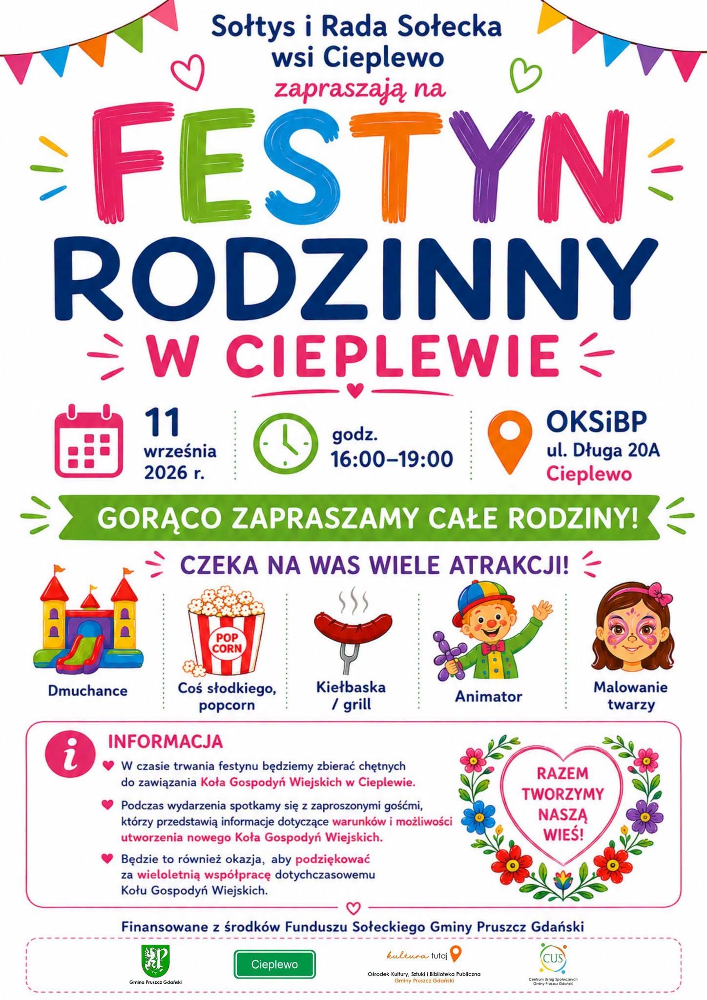  Festyn rodzinny w&nbsp;Cieplewie &nbsp;&nbsp; 16:00 - 19:00 , teren OKSIBP